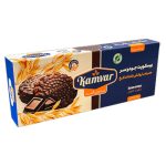 بیسکویت جو دوسر با روکش شکلات تلخ